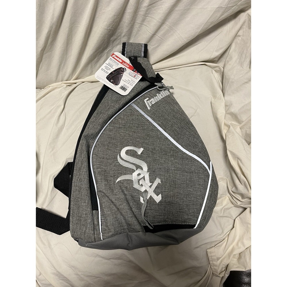 Franklin Sports MLB Chicago White Sox Slingbak‎ Baseball Bag Gray Crossbody NWT